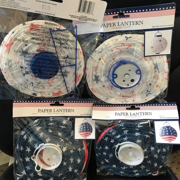 🔥4 beautiful paper lantern  light 💡 up decor - Picture 1 of 5